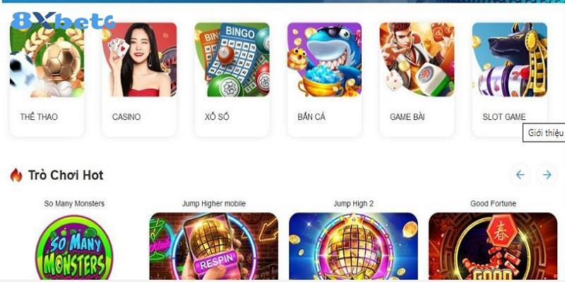 Giới thiệu đôi nét về sảnh slot game 8xbet